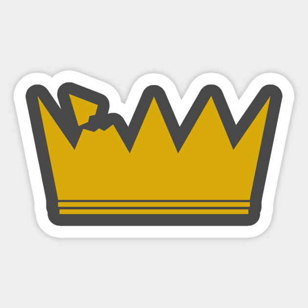 Broken Crown (centered) Sticker by Vulture King